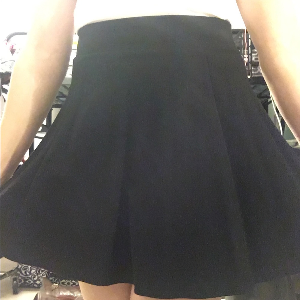Black Skater Skirt with Zip